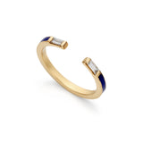 Celestial Halo Enamel & Diamond 14k Gold Ring