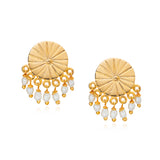 Sunshine Pearl Fringe 14k Gold Earrings