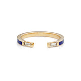 Celestial Halo Enamel & Diamond 14k Gold Ring