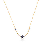 Galaxy Enamel & Diamond 14k Gold Necklace