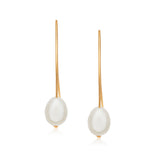 Pearl Drop Vermeil Hoops