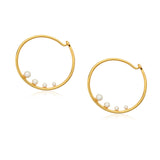 Cloud Pearl Vermeil Hoops