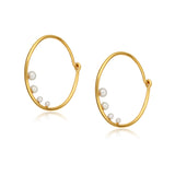 Cloud Pearl Vermeil Hoops