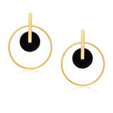 Annika Onyx 14k Gold Hoops