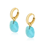 Aqua Blue Chalcedony Vermeil Drop Earrings