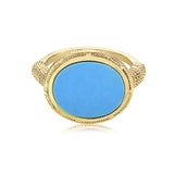 Ara Turquoise Vermeil Woven Ring