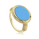 Ara Turquoise Vermeil Woven Ring