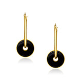 Grace Onyx 14k Gold Hoops