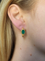 Kora Malachite Vermeil Link Hoops