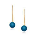 Jewel Globe Hoops - Azure