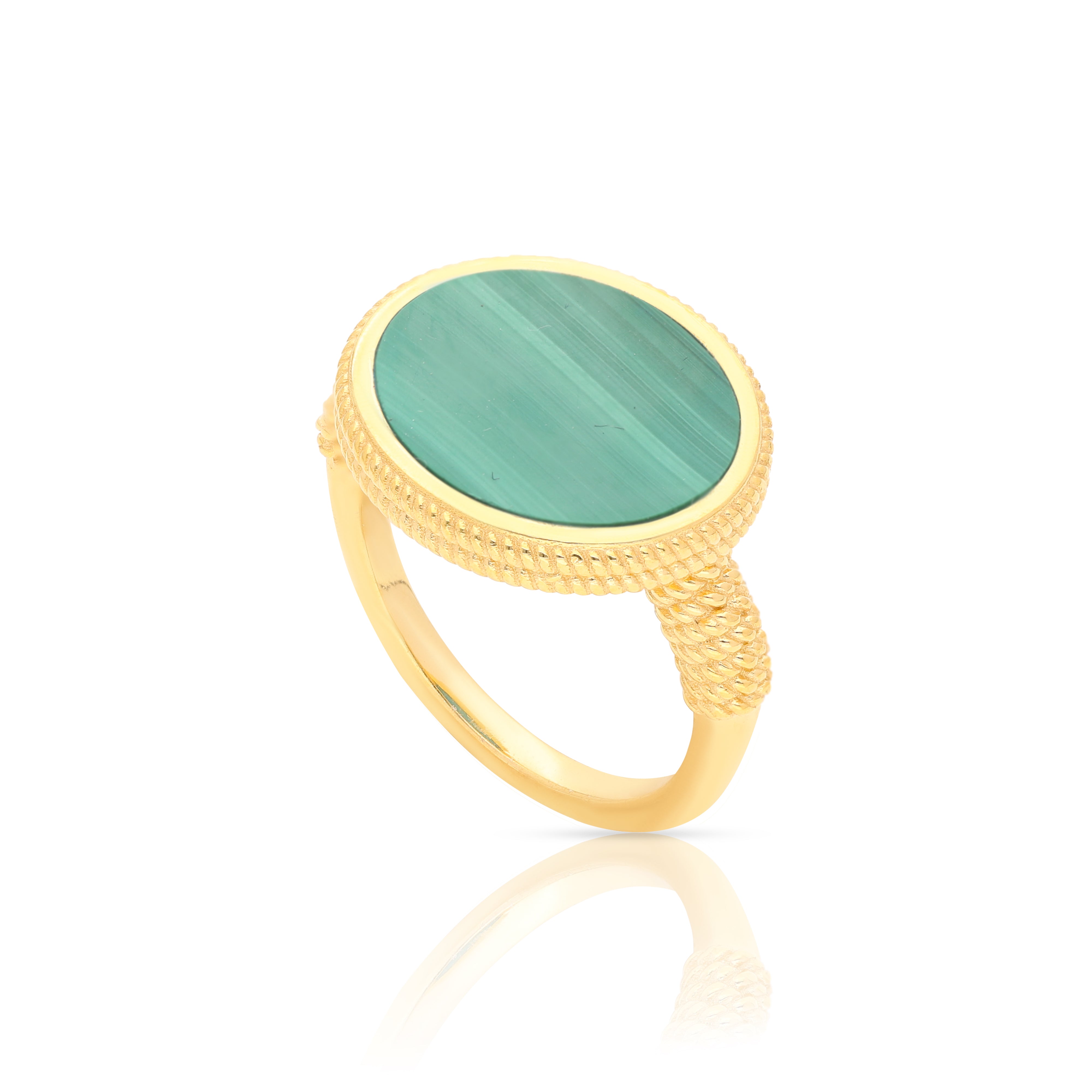Ara Woven Ring - Malachite – Preeti Sandhu Jewelry