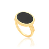 Ara Black Onyx Vermeil Woven Ring