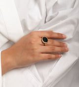 Ara Black Onyx Vermeil Woven Ring