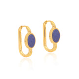 Kora Lapis Lazuli Vermeil Link Hoops