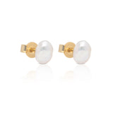 Keshi Pearl 14k Gold Studs