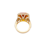 Saffron Citrine 14k Gold Cocktail Ring