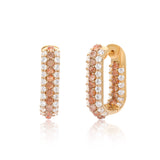 Timeless Sparkle U-Shaped Sunstone Vermeil Hoops