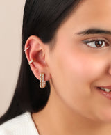 Timeless Sparkle U-Shaped Sunstone Vermeil Hoops