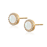 Moonlit Mother of Pearl 14k Gold Earrings