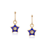 Sitara Enamel 14k Gold Hoops